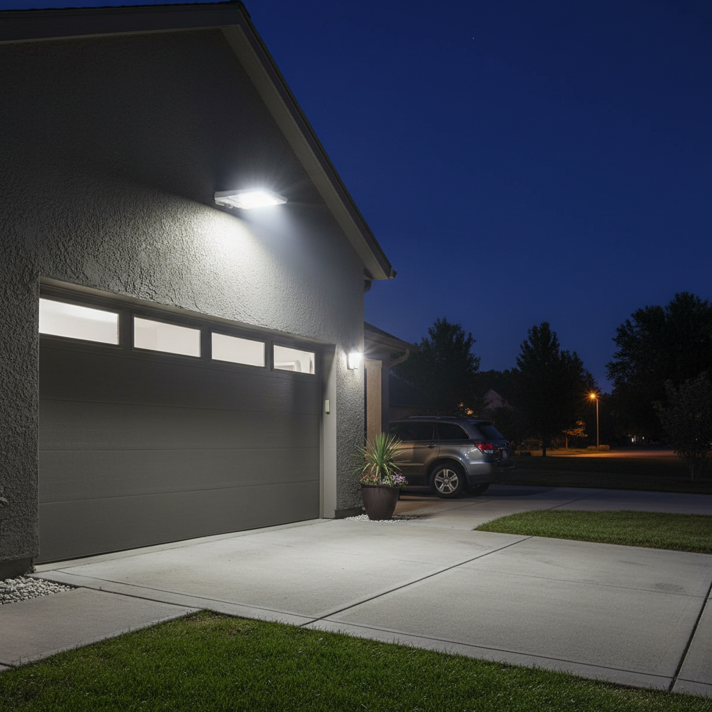 Solar Wall Light, 60 LED Motion Sensor, Remote, White