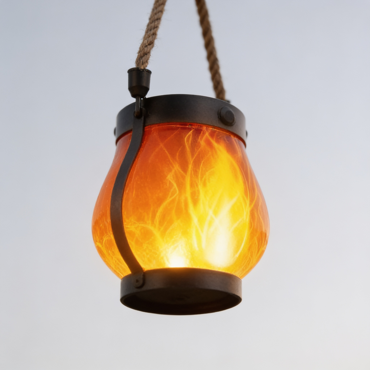 Flickering Flame Garden Lamp with Hemp Rope, Outdoor Decor, 1 to 11 Pack
