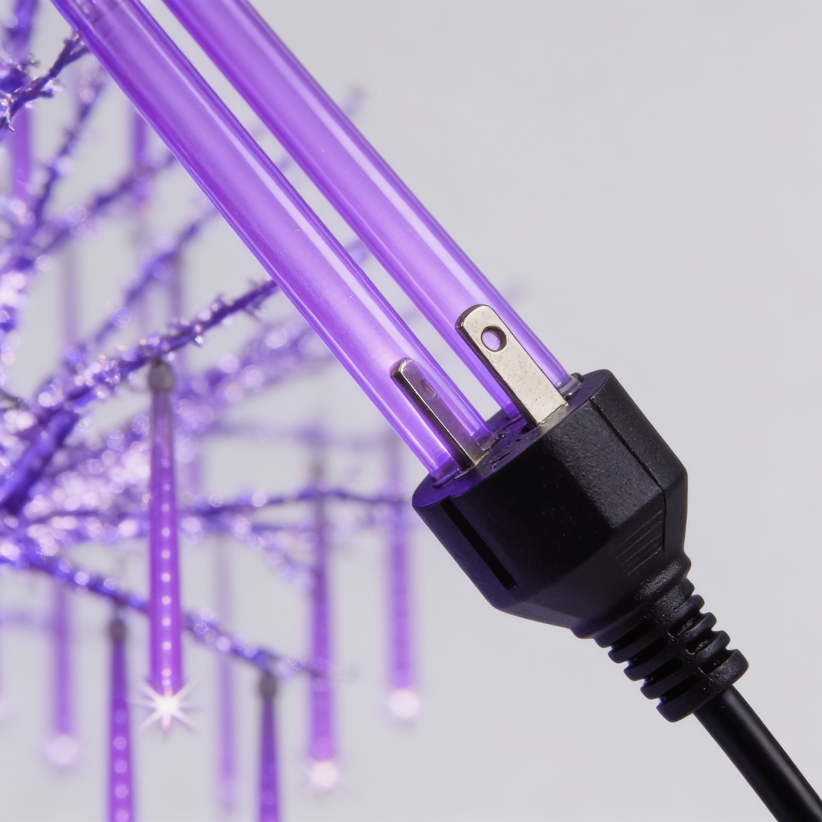 Purple Meteor Shower Lights, 192 LED Falling Rain Lights, IP65