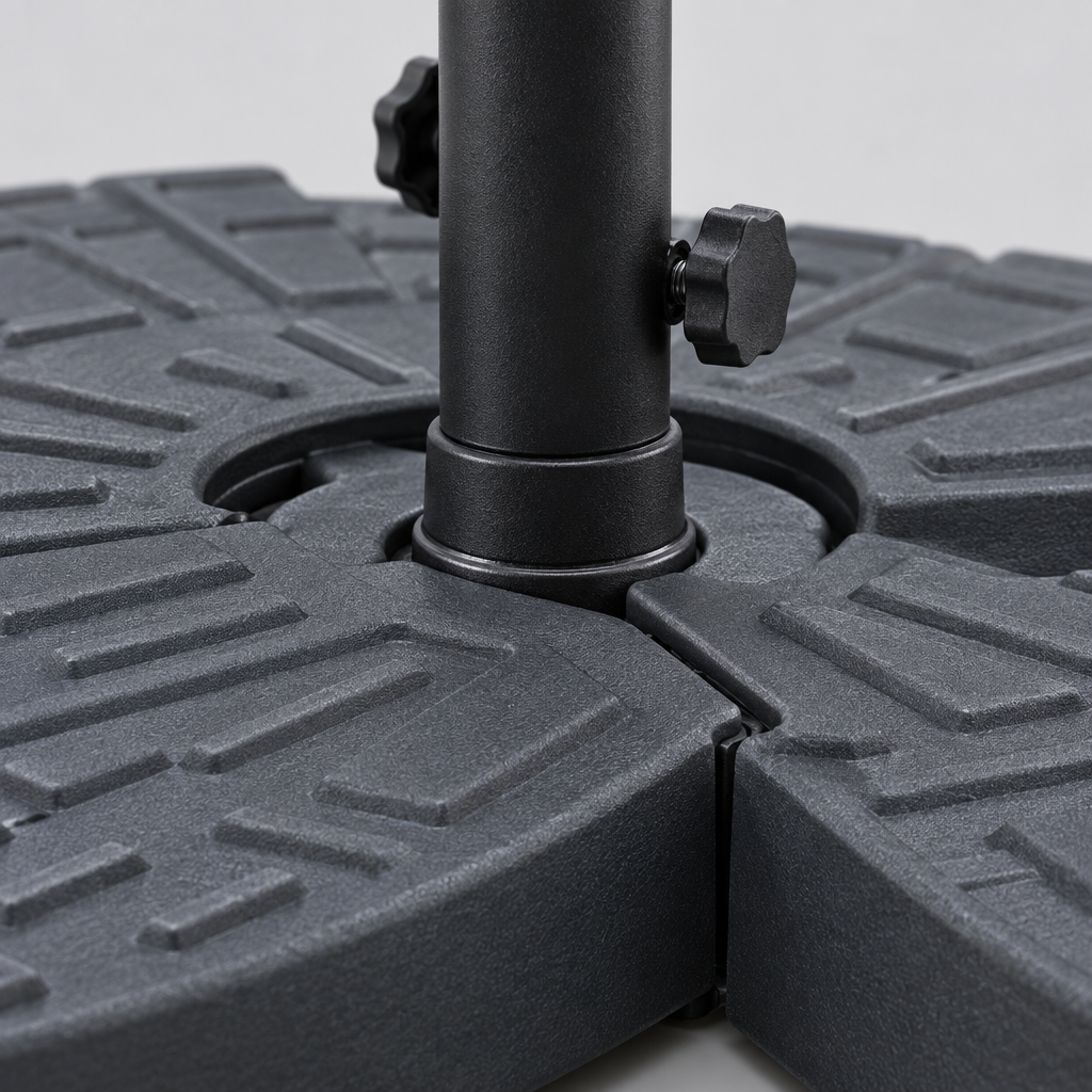 145 lb Cantilever Patio Umbrella Base, Black, 4-Piece