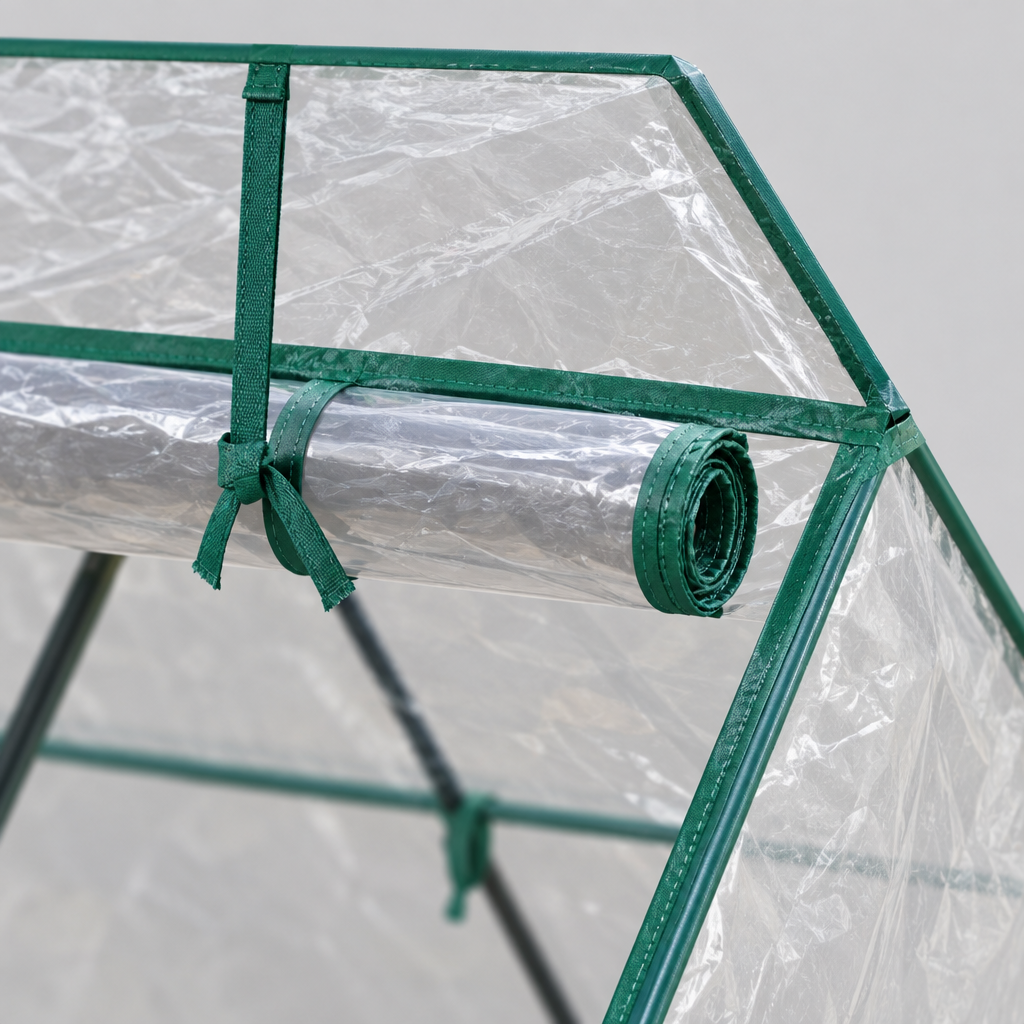 2-in-1 Raised Garden Bed with Mini Greenhouse Cover