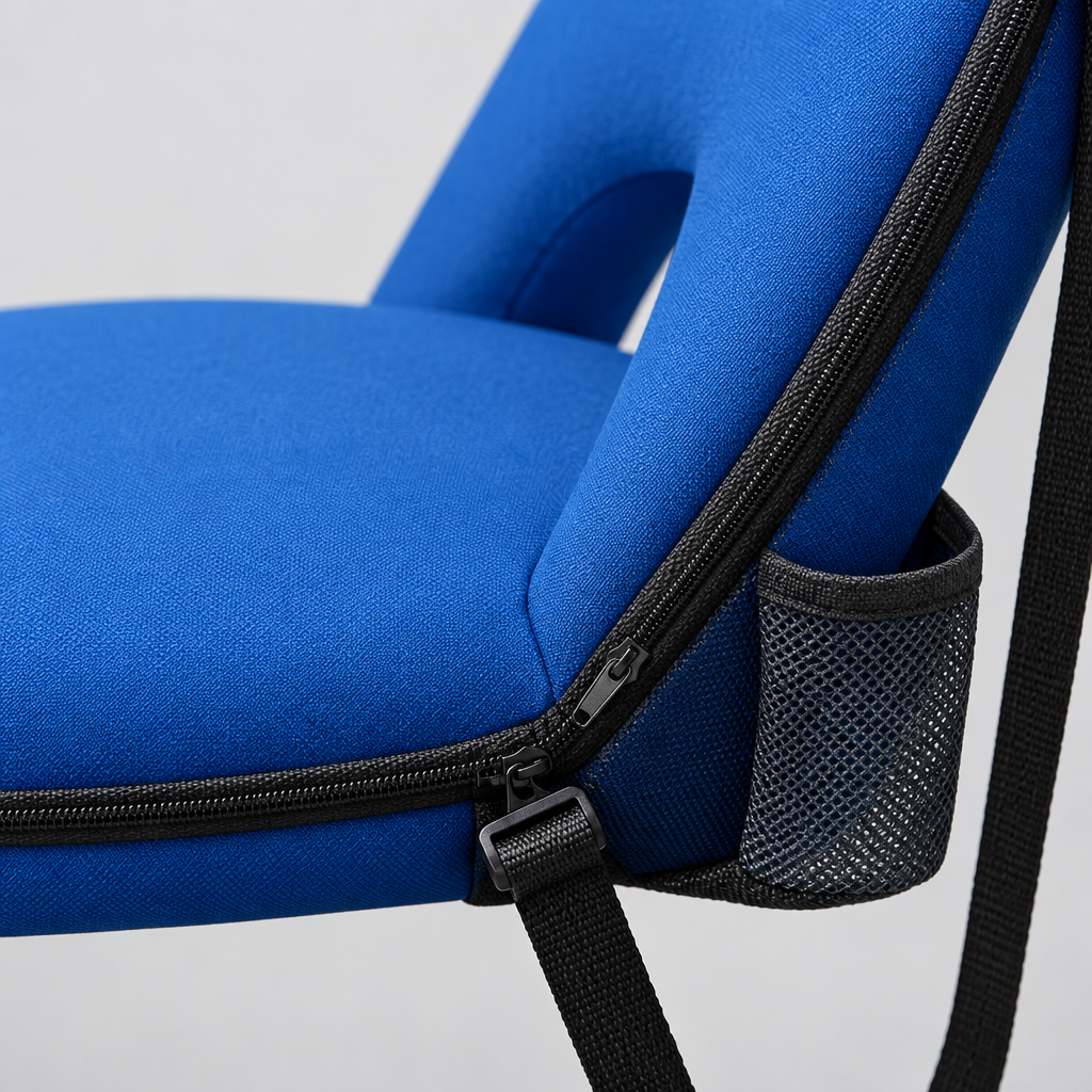 6 Position Reclining Stadium Seat, 21 in Wide, Royal Blue