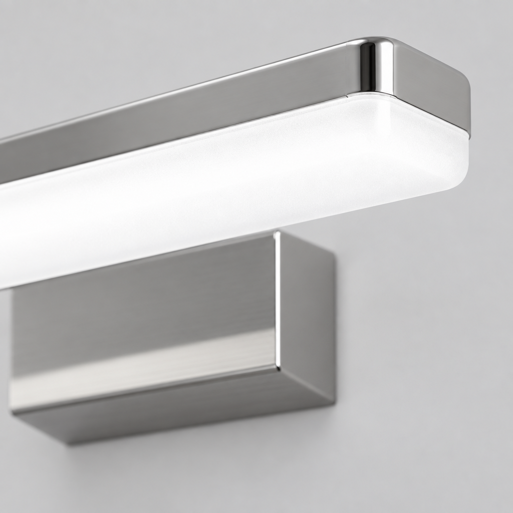 16 in LED Bathroom Vanity Light, 8W Dimmable, Chrome