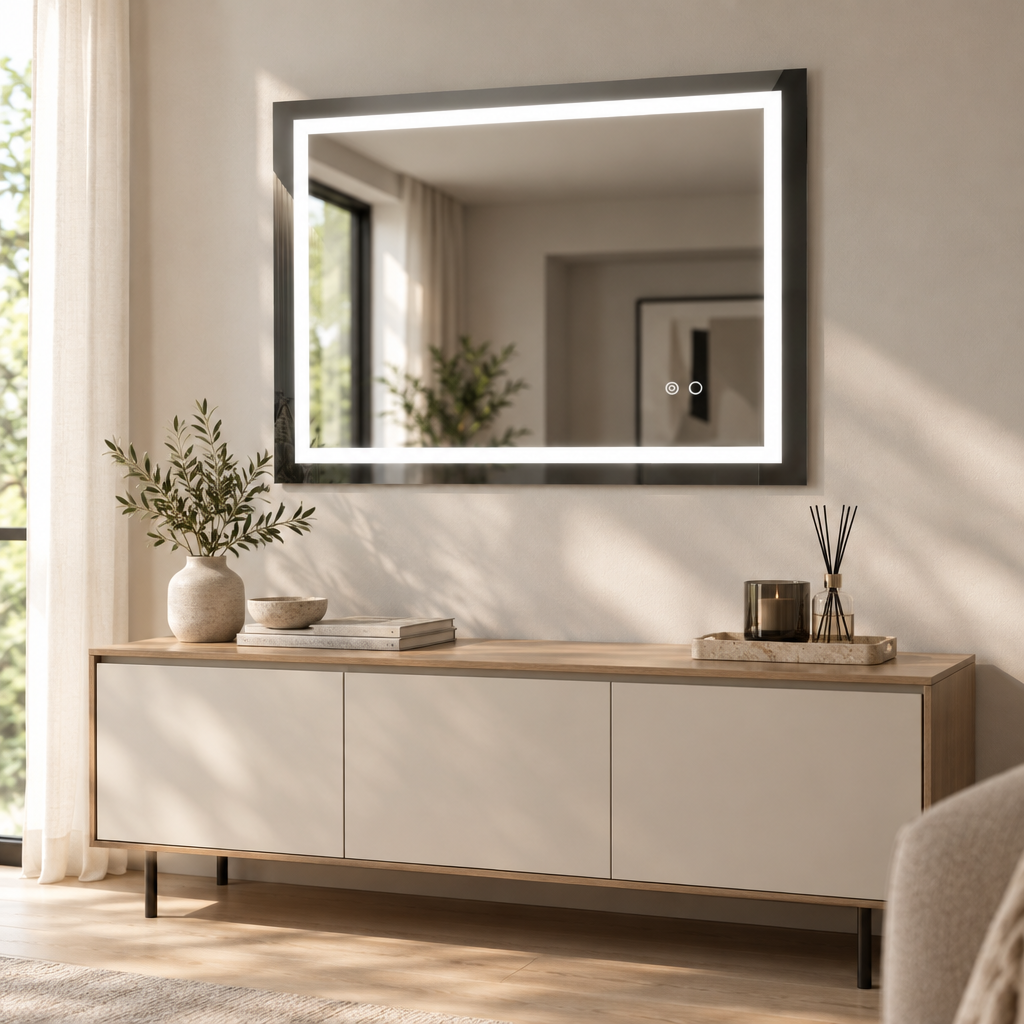 LED Bathroom Mirror and Vanity Light Set
