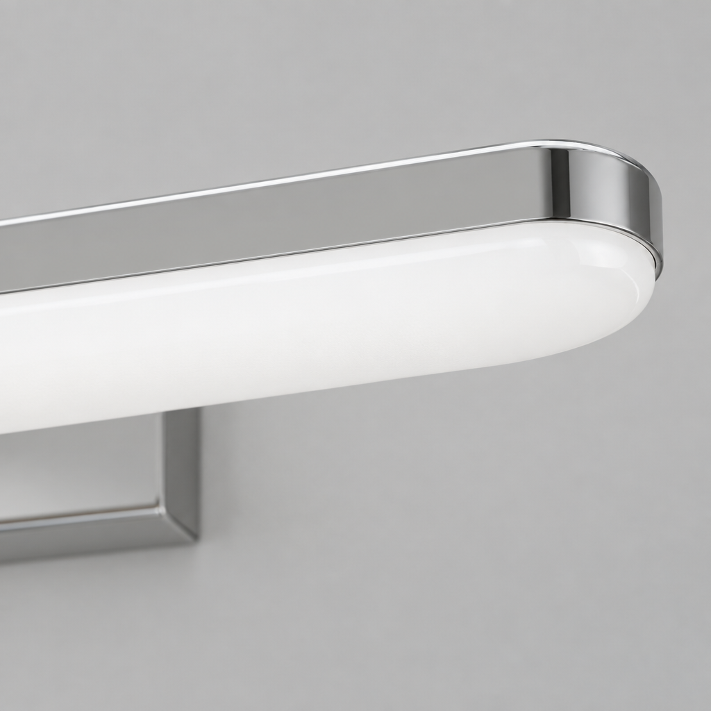 32 in 16 W Chrome LED Bathroom Vanity Light, 6000K