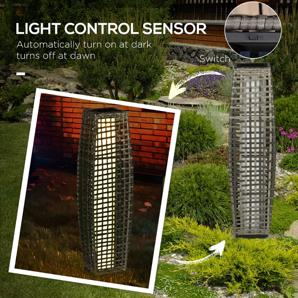 Solar Floor Lamp, Outdoor Garden Lantern Pathway Light & Decorative Driveway Lighting With Auto OnOff LED Lights Fo - view 4