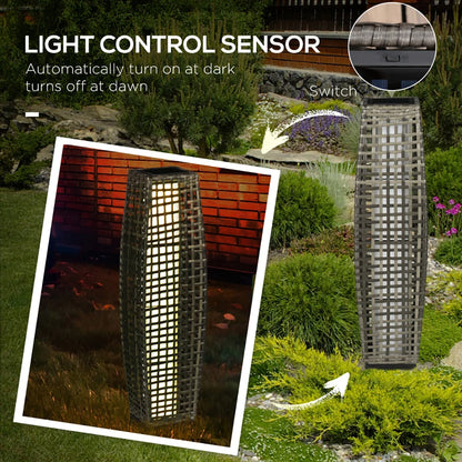 Solar Floor Lamp, Outdoor Garden Lantern Pathway Light & Decorative Driveway Lighting With Auto OnOff LED Lights Fo - view 4