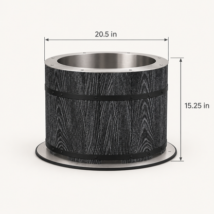Fire Pit, 20.5 in Wood Burning Bonfire, Black dimensions