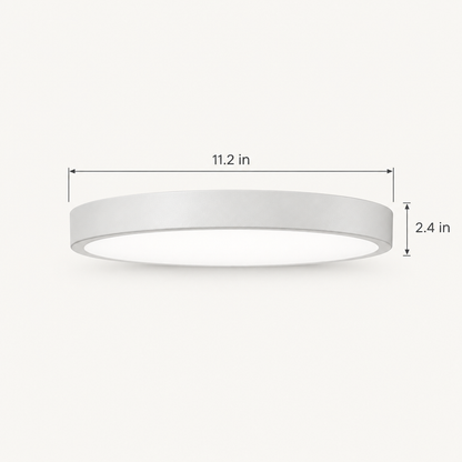 White Ultra Thin LED Flush Mount Ceiling Light, 6500K dimensions