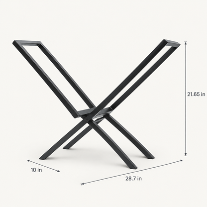 Foldable X Frame Firewood Log Rack, Steel, 220 lb Load dimensions