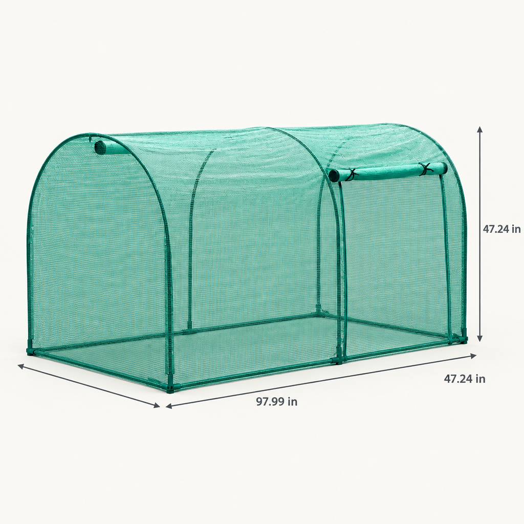 Crop Cage Plant Protection Tent, 8.2 x 3.9 x 3.9 ft dimensions
