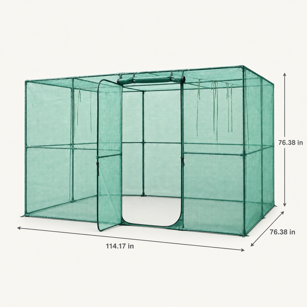Crop Cage Plant Protection Tent, 9.5 x 6.36 x 6.36 ft dimensions