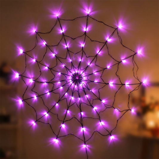 LED Spider Web Lights, Battery Powered