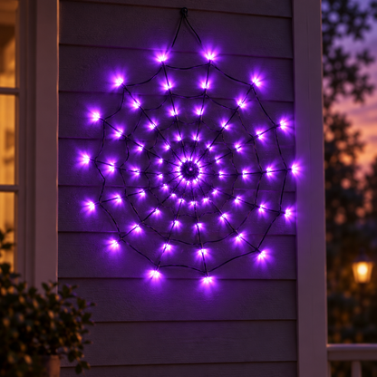 LED Spider Web Lights, Battery Powered