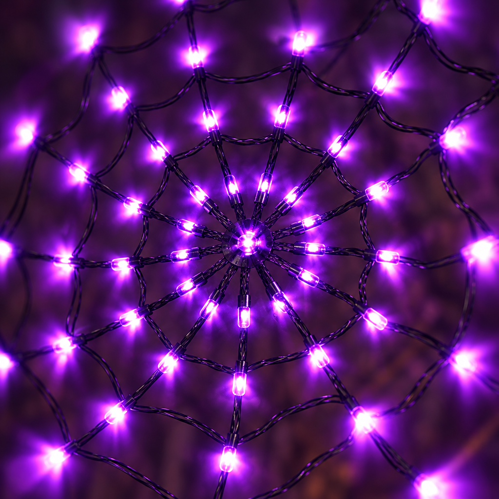 LED Spider Web Lights, Battery Powered