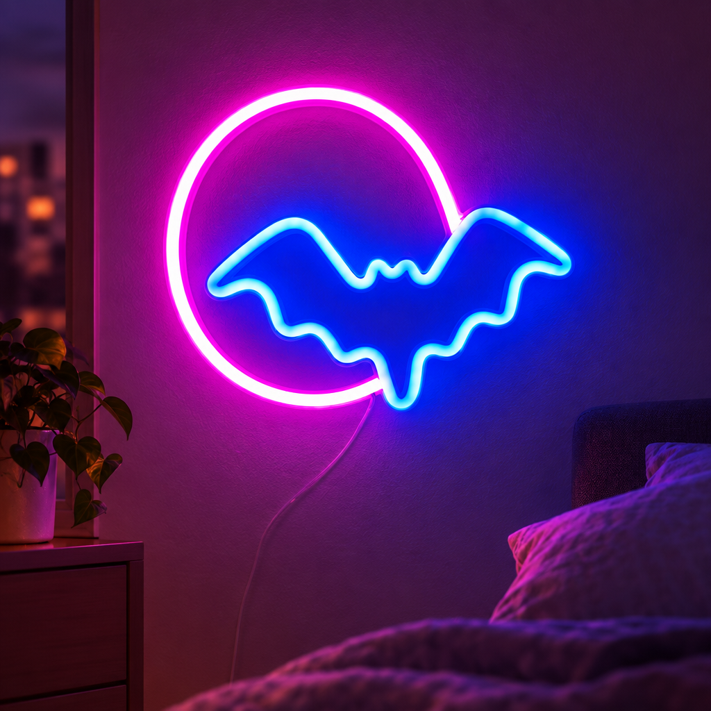Halloween Bat Neon Light, USB