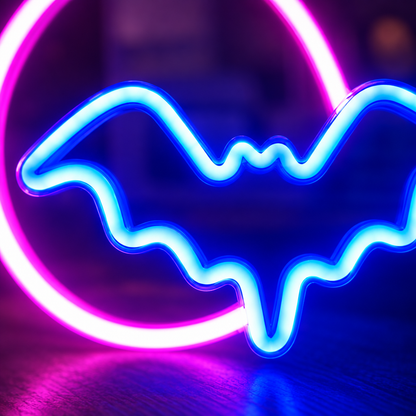 Halloween Bat Neon Light, USB
