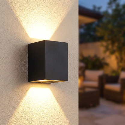 Double Head Solar Wall Light, Warm Light