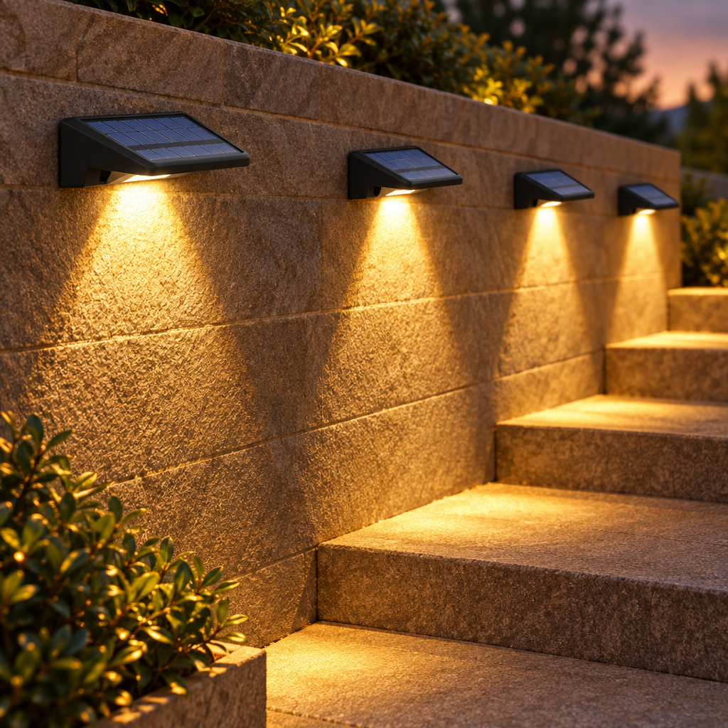Solar Garden Wall Lights, 4 Pack