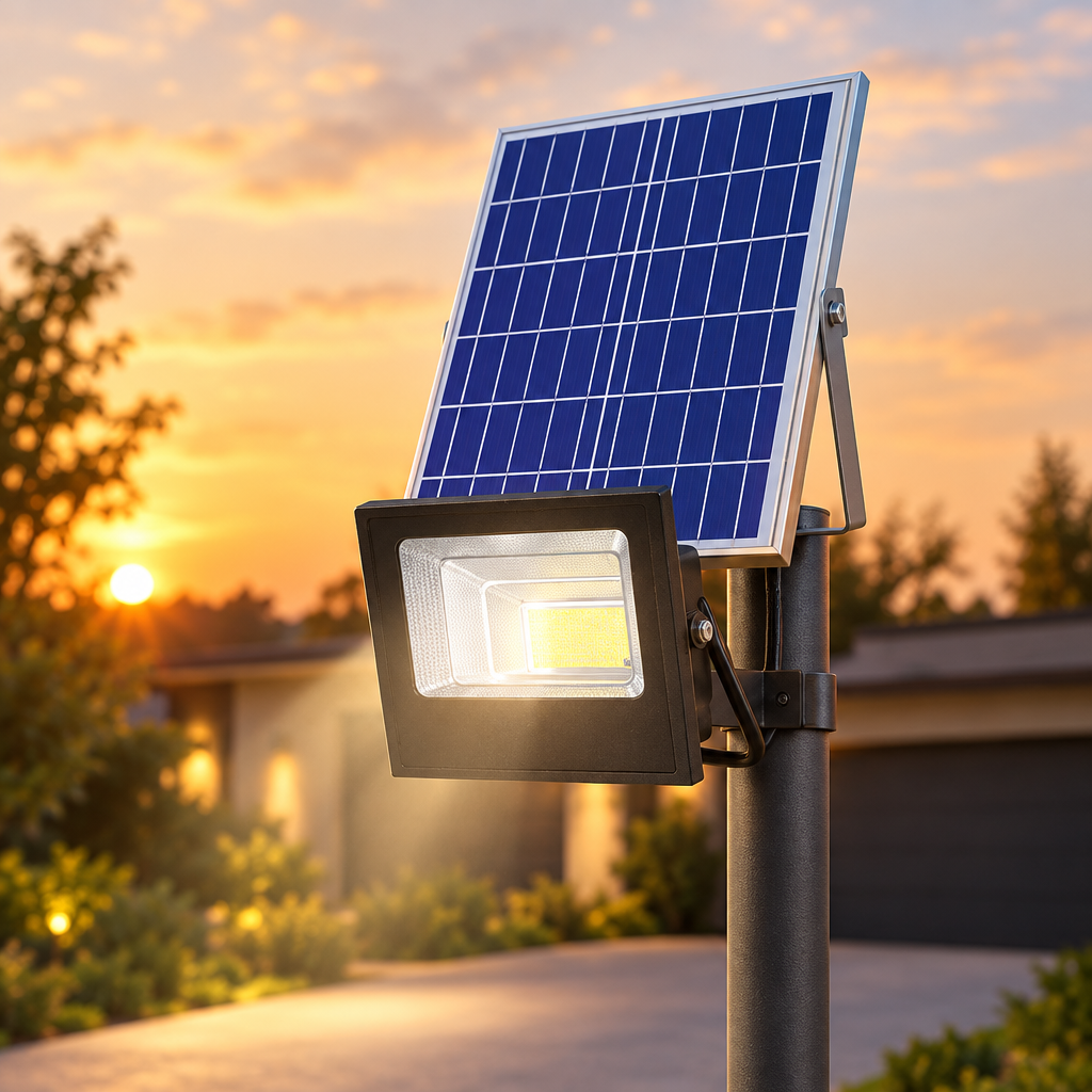 Solar Street Light, Dusk to Dawn, 3200 sq ft Coverage