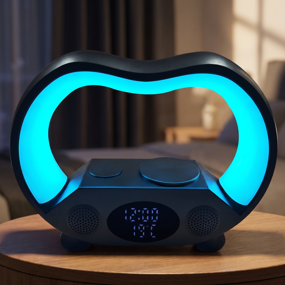 6-in-1 Smart LED Ambience Table Lamp with Remote, US Plug