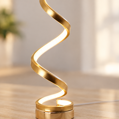 Gold Acrylic LED Table Lamp, Warm Light, 24 W, US Plug
