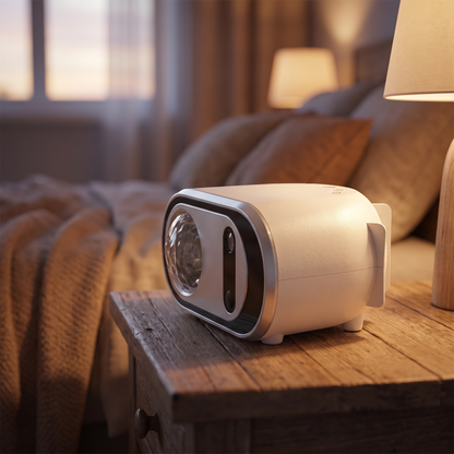 Aurora Star Projector Night Light, USB Powered, White