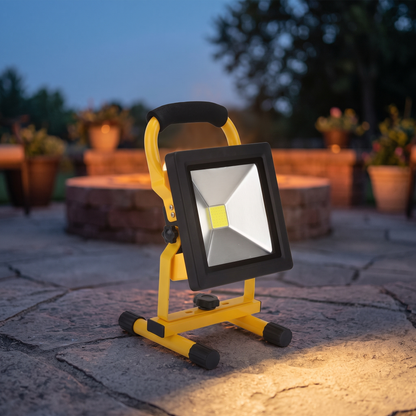 Rechargeable LED Flood Light, 10 W, IP65, Portable
