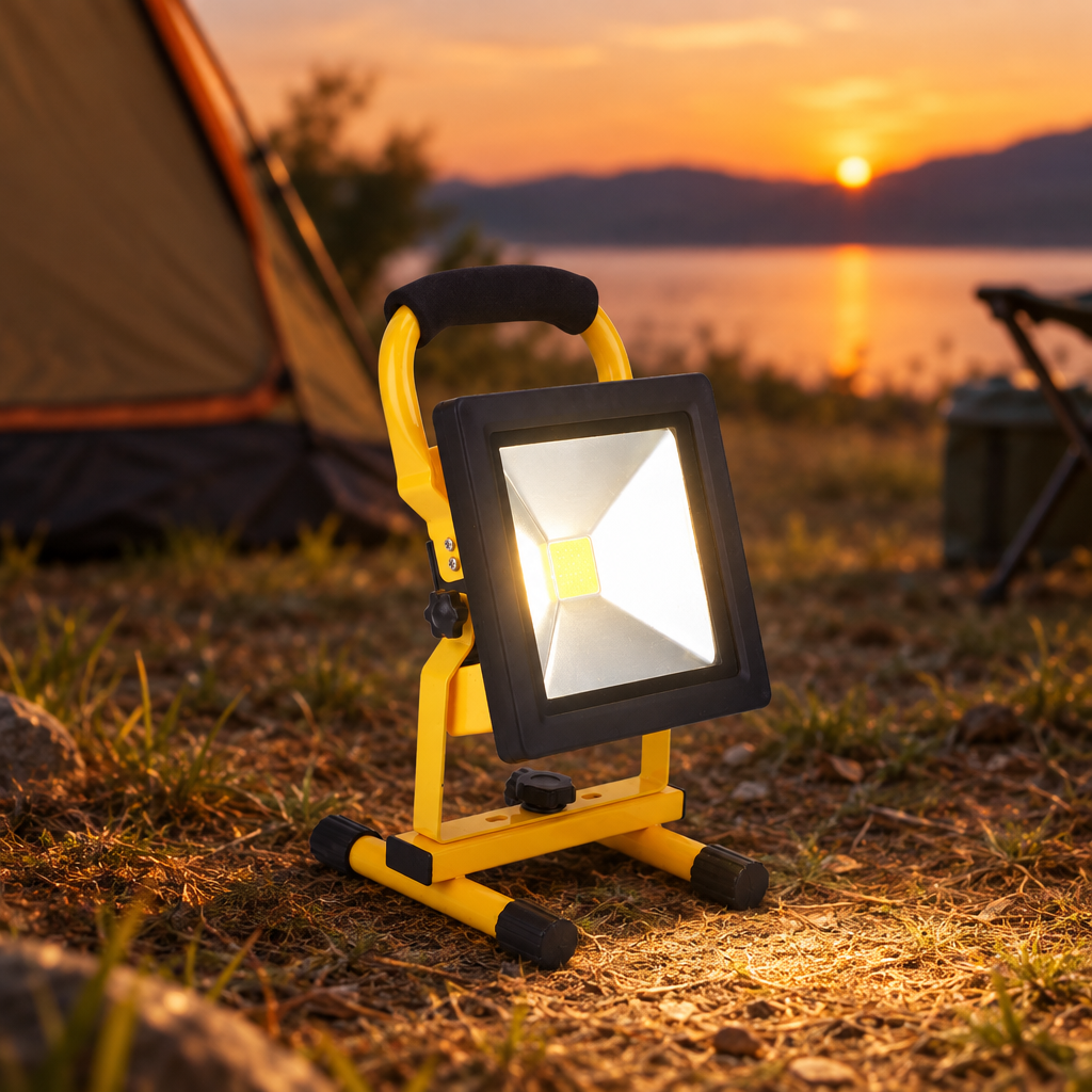 Rechargeable LED Flood Light, 10 W, IP65, Portable