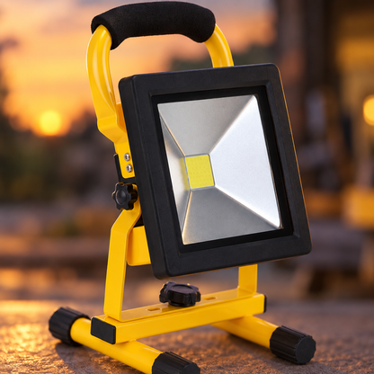 Rechargeable LED Flood Light, 10 W, IP65, Portable