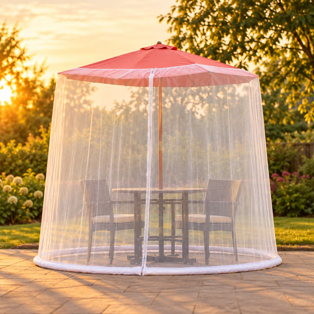 Mosquito Net for Patio Umbrellas, Black