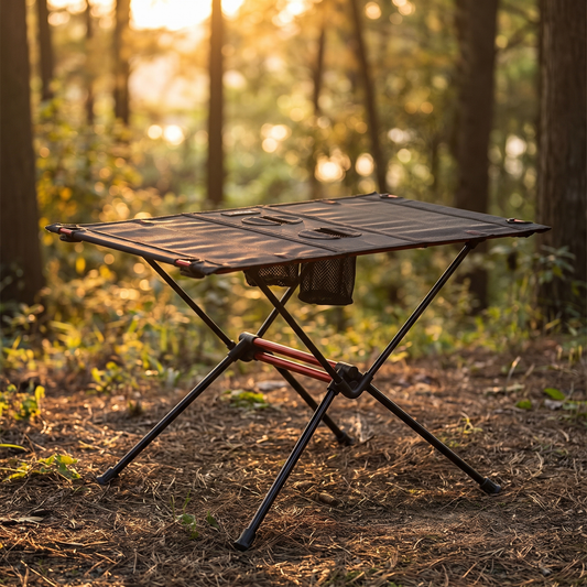 Aluminum Camping Tea Table, Black