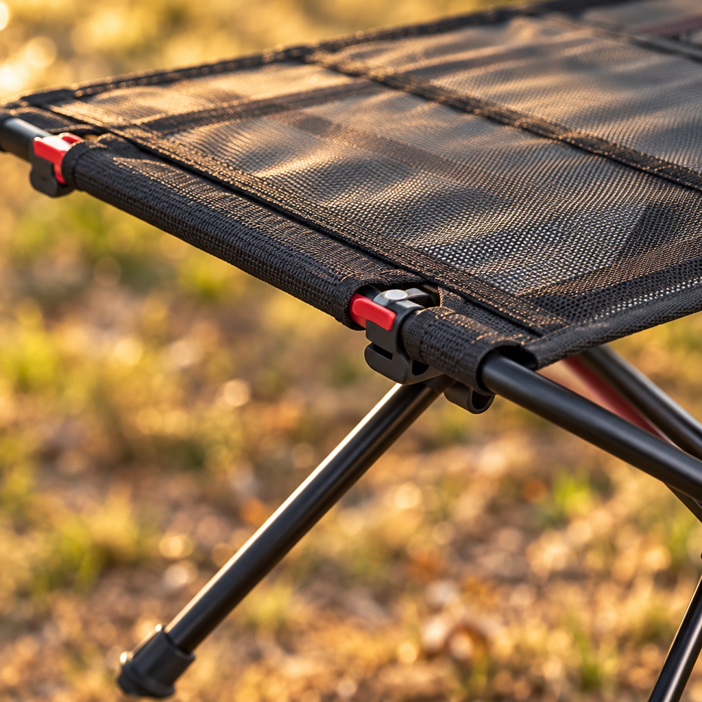 Aluminum Camping Tea Table, Black