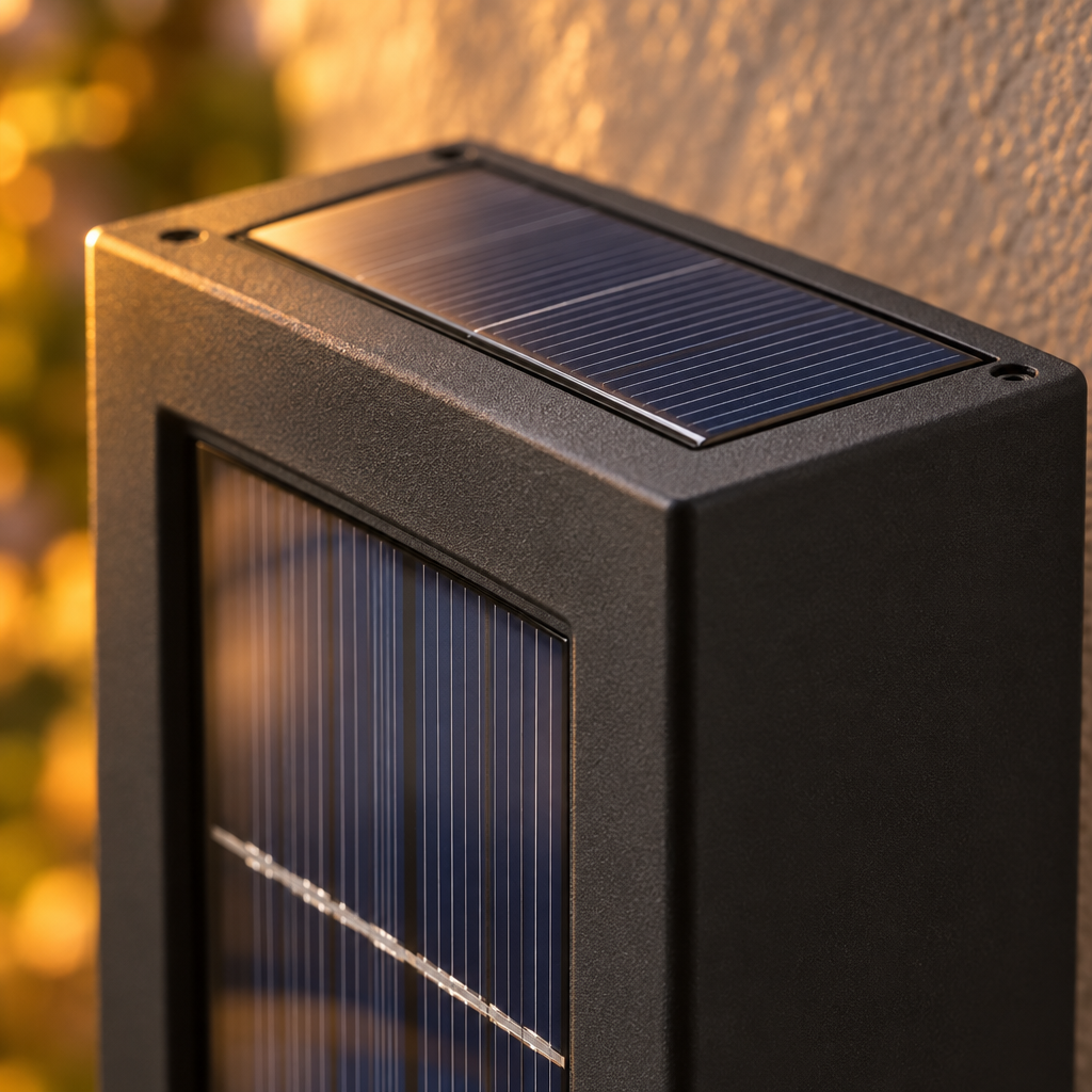 Solar Outdoor Wall Lights, 4 Pack, White Light