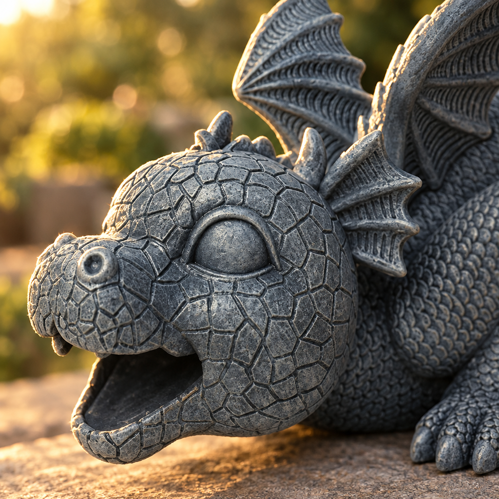 Dinosaur Garden Spitter Statue, Resin, 11.8 in, Pump Not Included