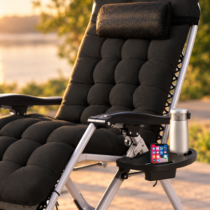 Zero Gravity Reclining Lounge Chair, Black