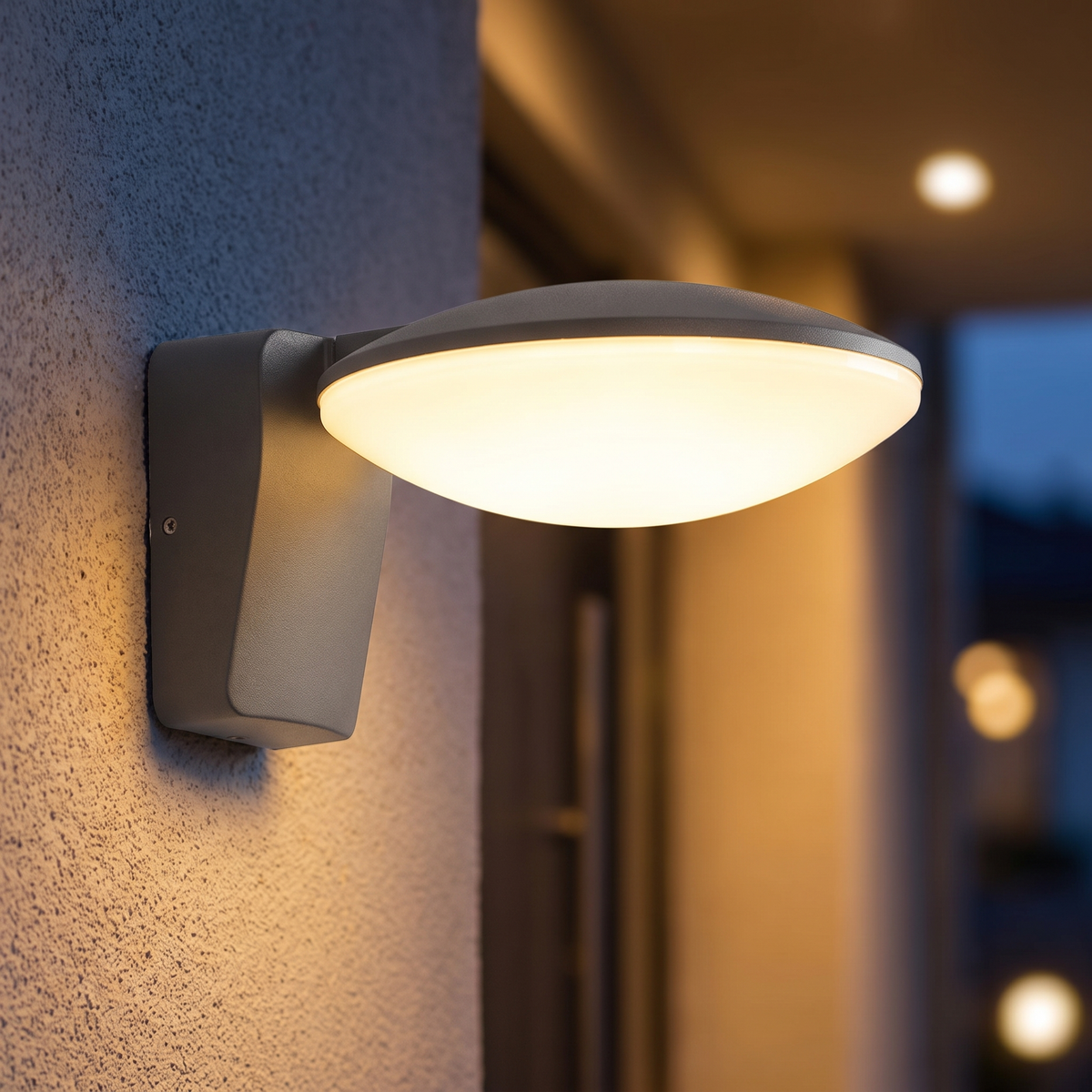 Modern Outdoor Wall Light, Wired, 18W LED, 3000K, IP54