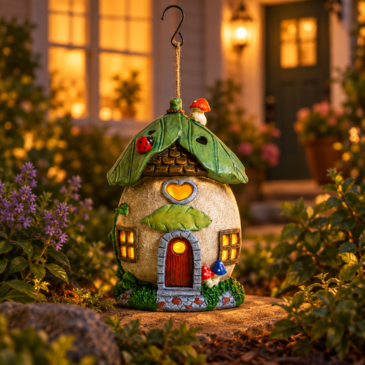 Solar Light-Up Garden Sculpture, Resin