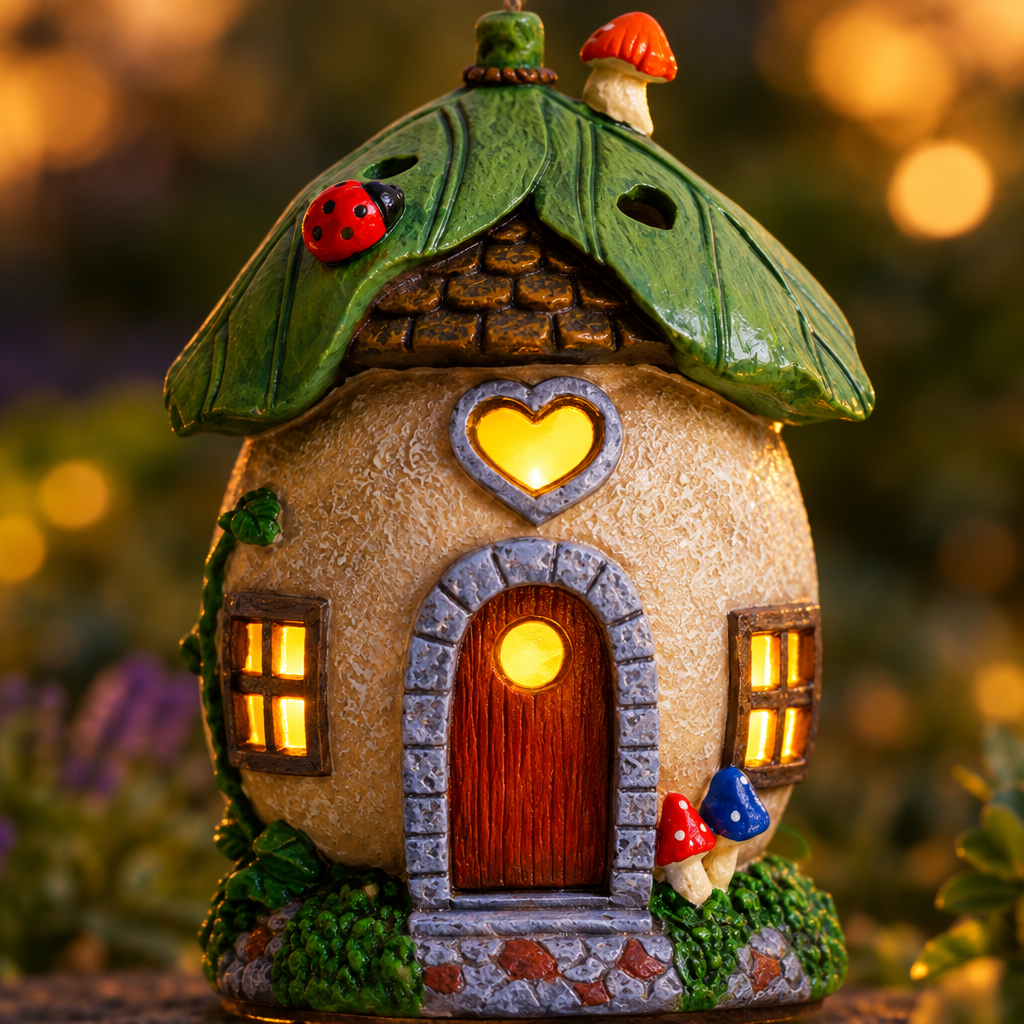 Solar Light-Up Garden Sculpture, Resin