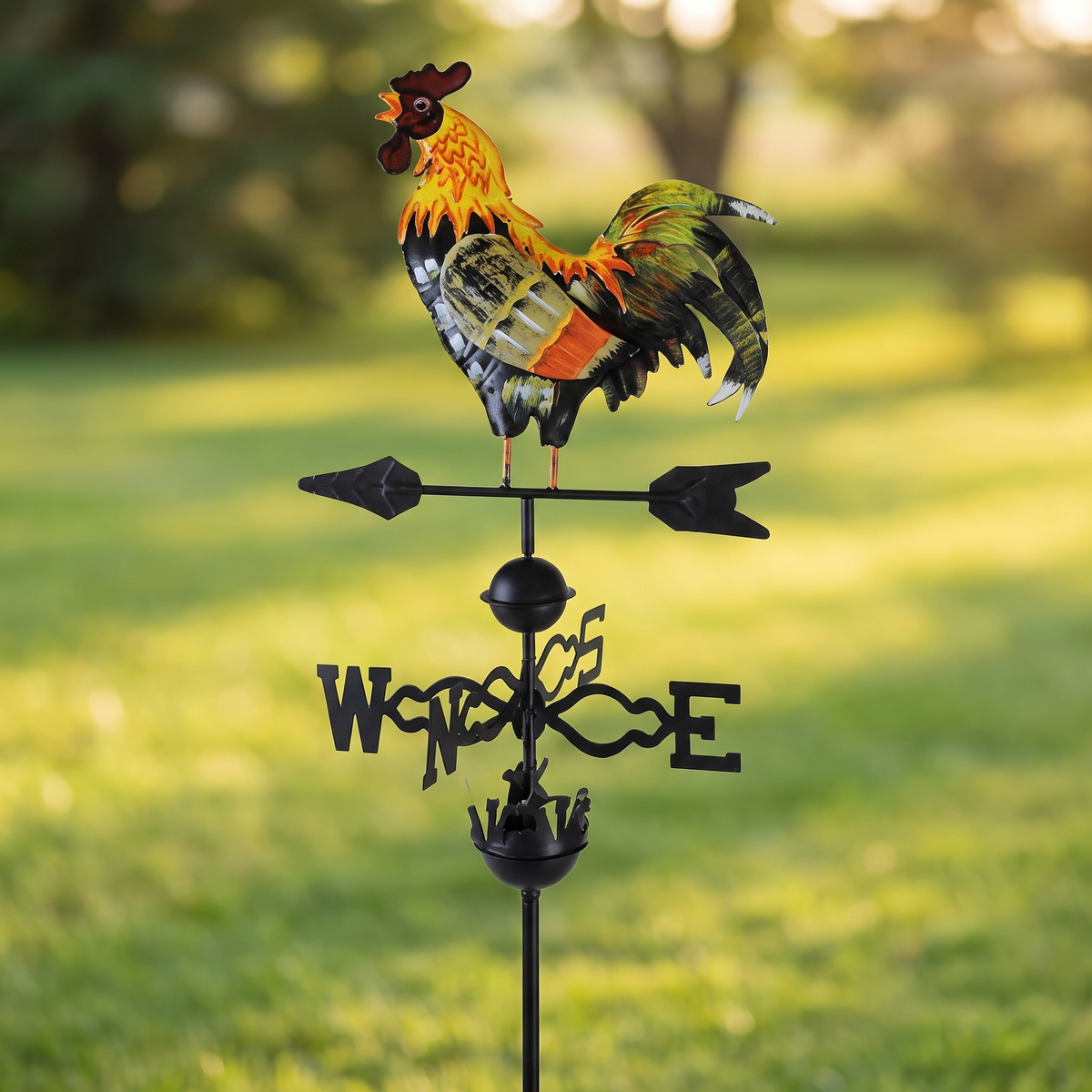 Farm Scene Wind Spinner Weathervane, Die-Cast Iron