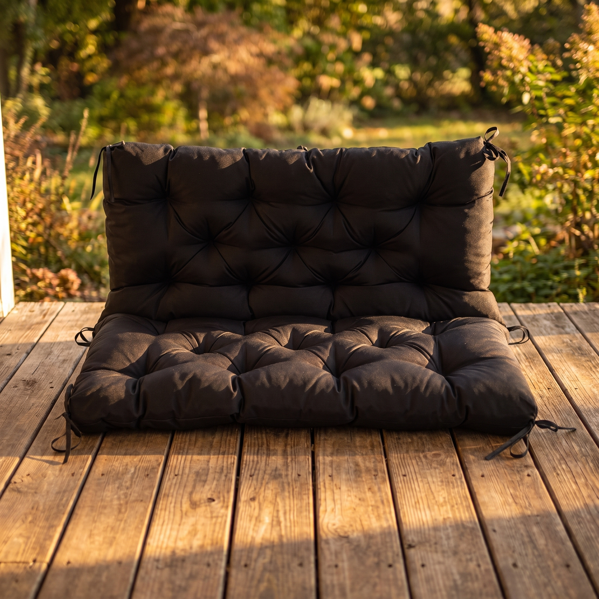 Bench and Hanging Chair Cushion, 39.4 x 39.4 in, Black