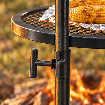 Swivel Campfire Grill Grate, Heavy Duty Steel