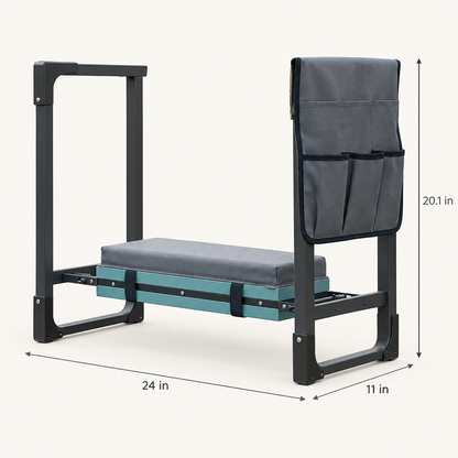 Heavy Duty Garden Kneeler and Seat, Dark Gray dimensions