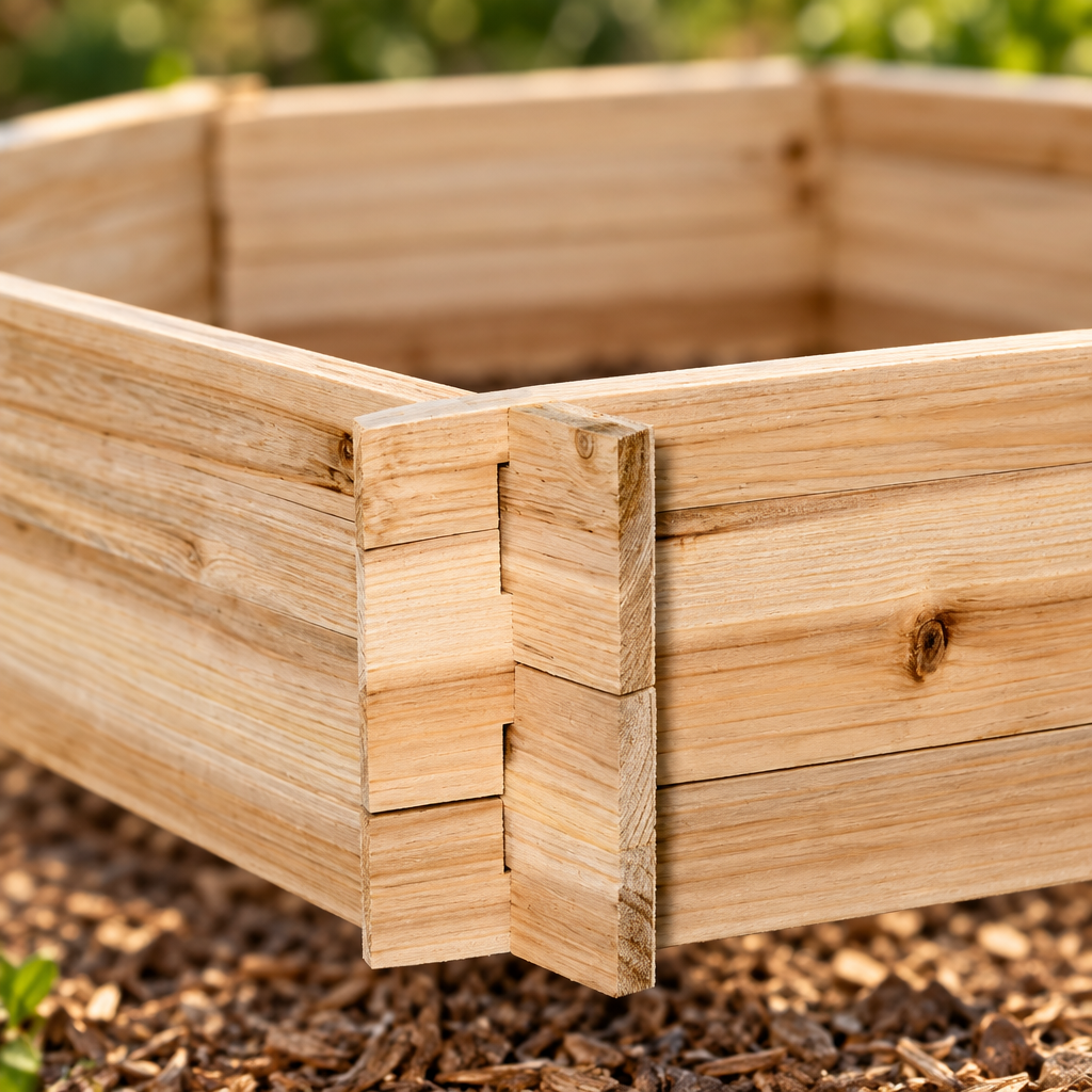 Screwless Hexagon Raised Garden Bed, 39 x 36 in