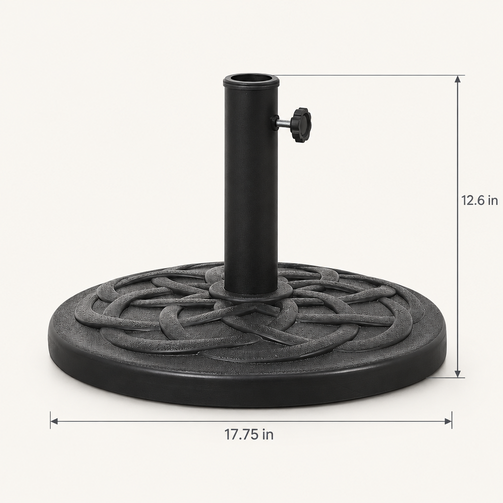 Patio Umbrella Base, Black dimensions