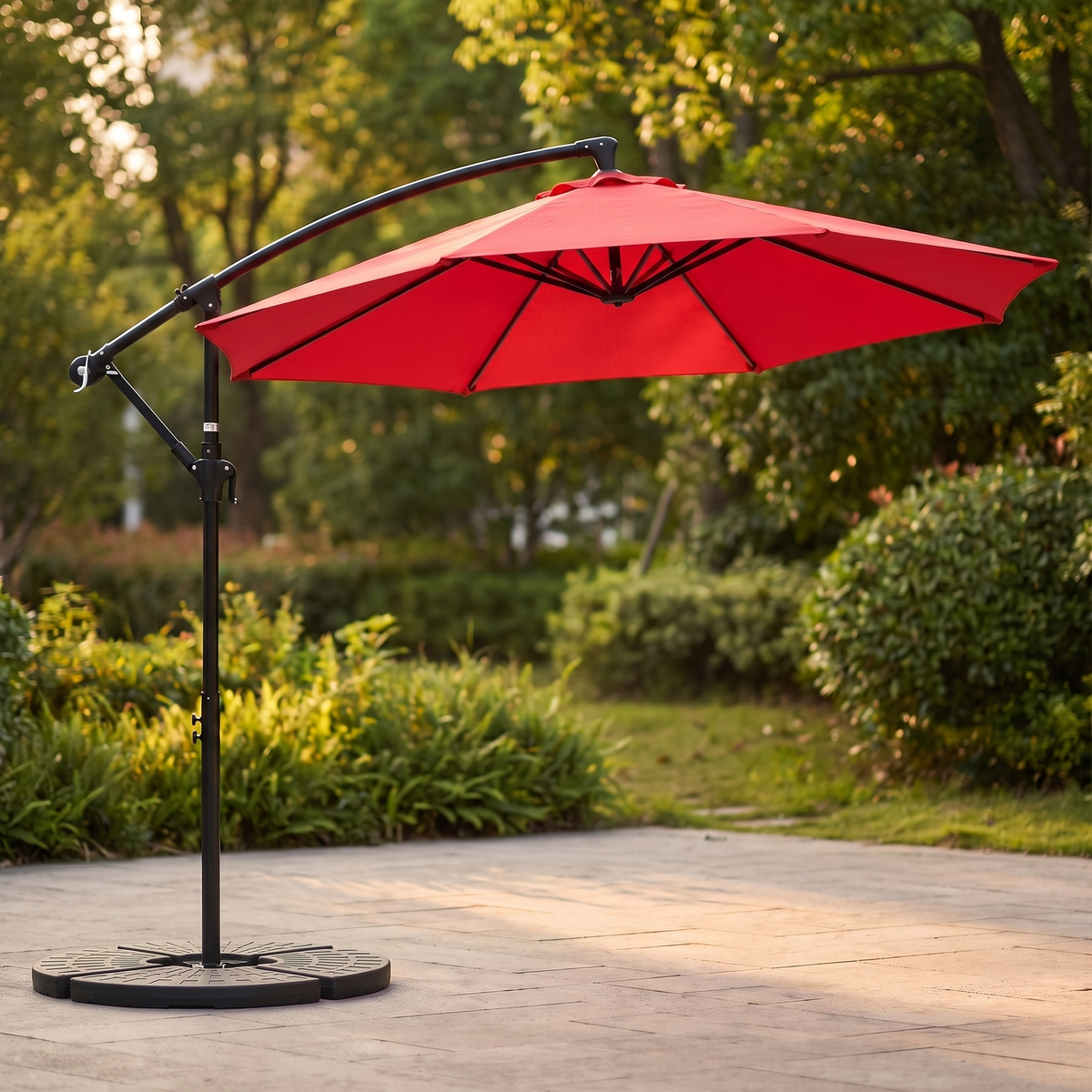 Cantilever Patio Umbrella and 145 lb Base Set
