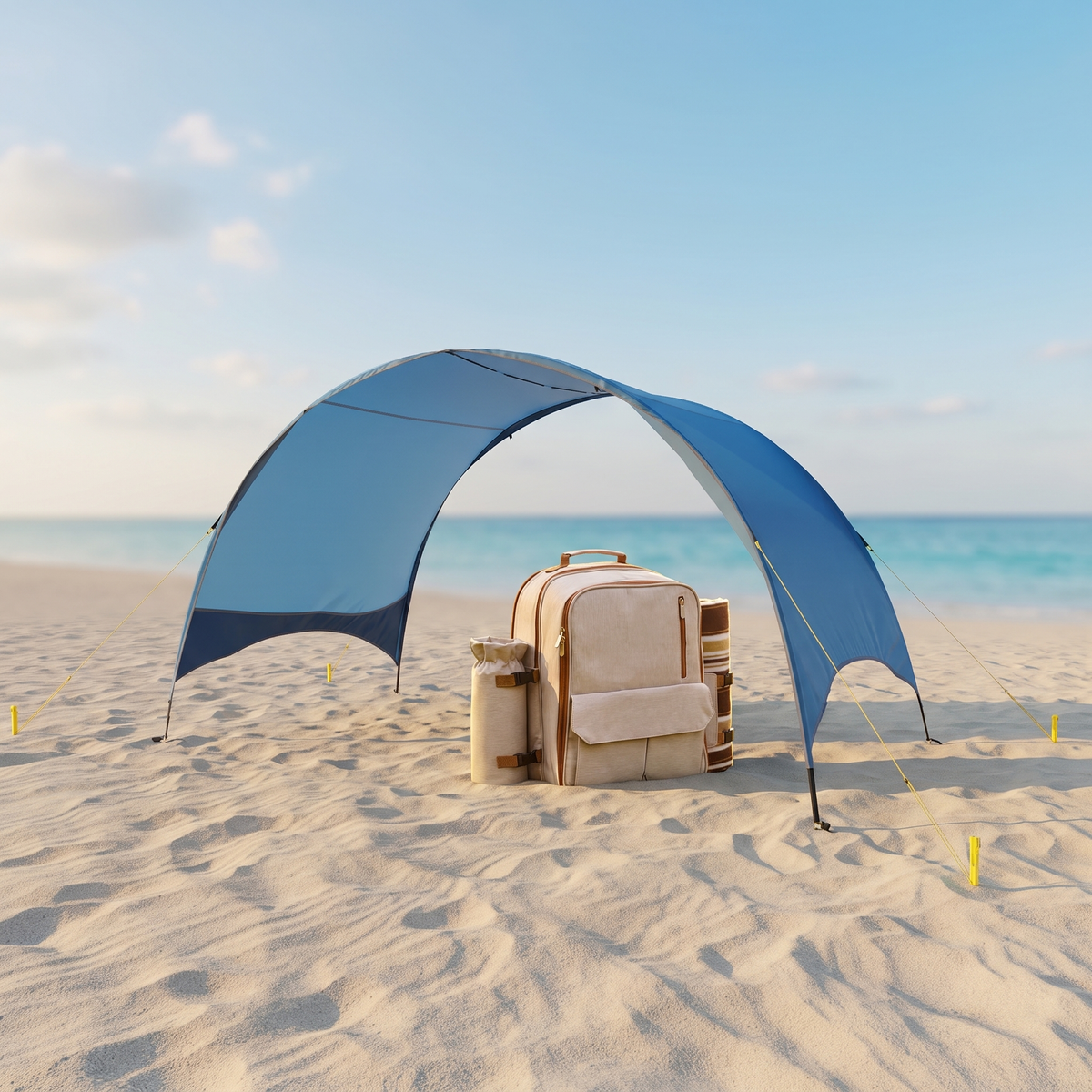 Beach Tent and Picnic Cooler Backpack Set