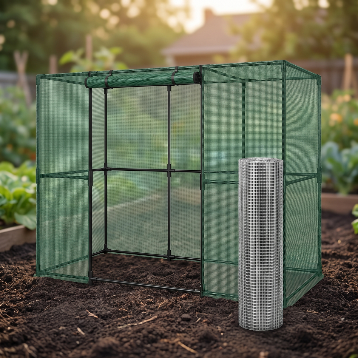 Crop Cage and Hardware Cloth Garden Protection Set