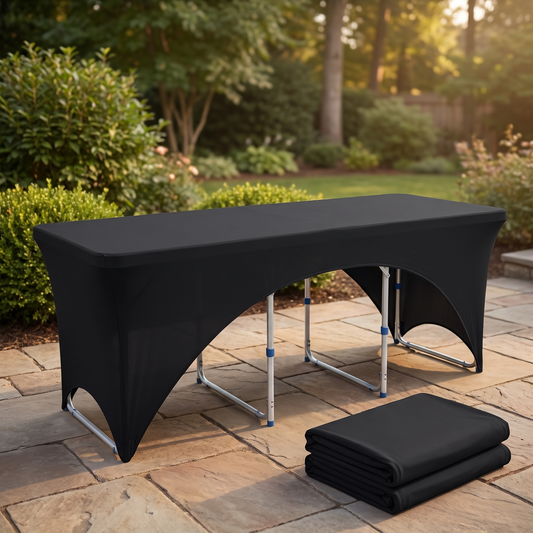 6 ft Folding Table and Stretch Cover Set