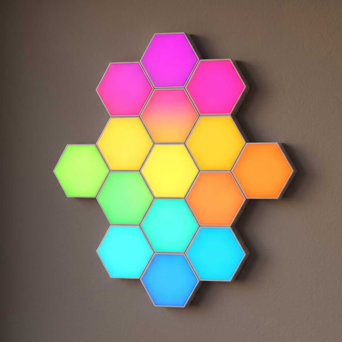 Hexagon LED Wall Panels, 30 Pack (3 x 10 Pack)